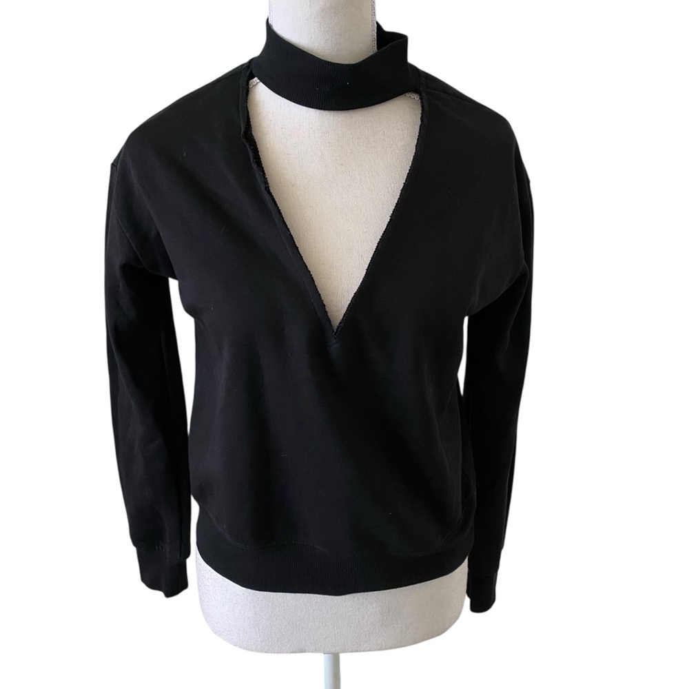 By The Way Black Cutout Turtleneck Top Women’s Size Small
